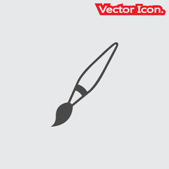 Paint brush Tool icon isolated sign symbol and flat style for app, web and digital design. Vector illustration.