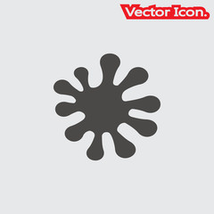 paint splash icon isolated sign symbol and flat style for app, web and digital design. Vector illustration.