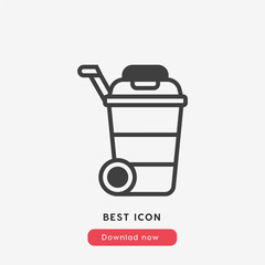 bin icon vector