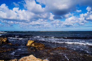 A Malta Seascape during Winter