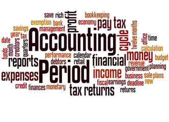 Accounting period word cloud concept 2