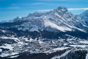 Snow Covered Skiing Resort Cortina d' Ampezzo