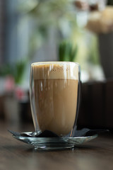 Cup of cappuccino latte