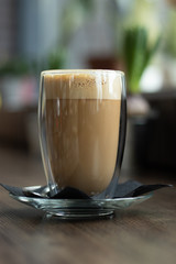 Cup of cappuccino latte