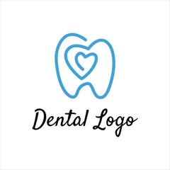 Modern Dental Medical Logo  Illustration, Vector.