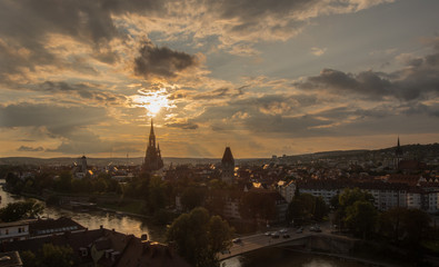 Fototapeta premium Ulm am Abend