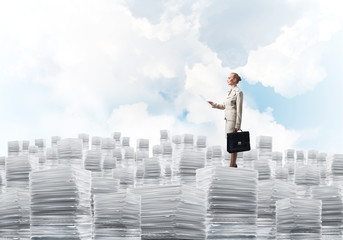 Successful confident business woman in suit.