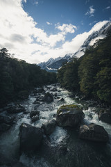 Beautiful landscape mountain view with river