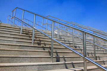 Stainless steel handrails and steps