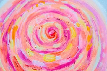Abstract painting, beautiful colorful light on canvas. Modern Impressionism.