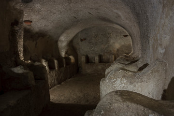 Catacombs in the province of Salerno, Italy, Europe