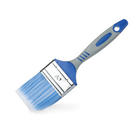 New paint brush on white background. Decorating tool