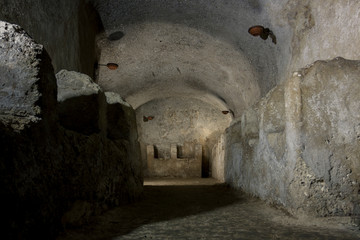 Fototapeta na wymiar Catacombs in the province of Salerno, Italy, Europe