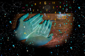 Space numerology, figures take off from hands