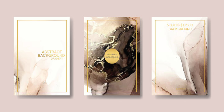  liquid marble with gold. flyer, business card, flyer, brochure, poster, for printing. trend vector