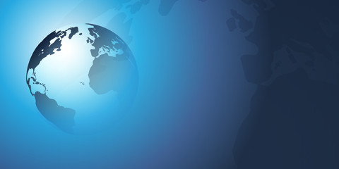 Earth Globe Design - Global Business, Technology, Globalisation Concept, Vector Template 