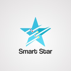 smart star logo vector,icon,element,and template