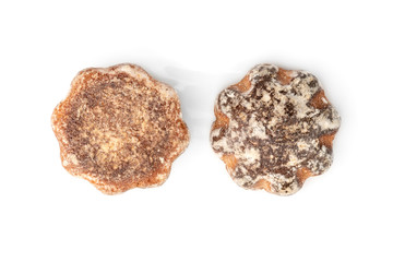 Traditional russian gingerbread isolated on white background.