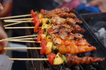 Thai chicken satay bbq