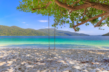 Koh Lipe with beautiful beach and blue sky at Koh Khai in Andaman Sea,Tarutao national park , Satun Province,Thailand