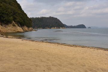 日本の岡山の美しい海