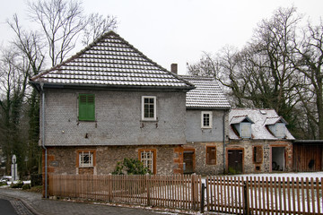 Altes Gebäude aus dem 18. Jahrhundert am Schoßberg in Gedern in Hessen, Deutschland 