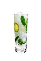mojito, alcohol, isolated, spiter, rum, drink, white background, Cool,