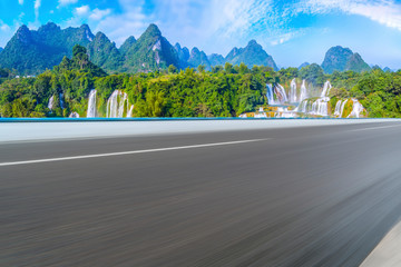 Highway Road and Beautiful Natural Landscape..