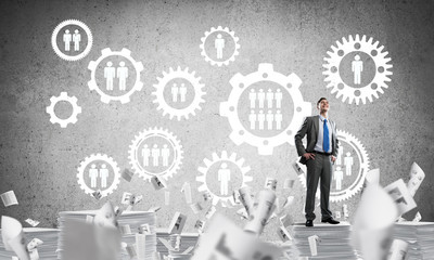 Successful confident businessman in suit.