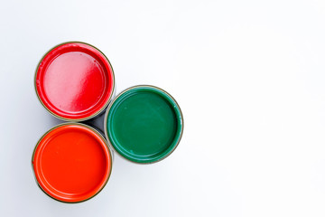 colorful can on white