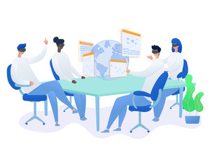 Business People Having Board Meeting