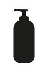 Black and white liquid soap silhouette