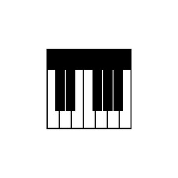 Piano keys. Seamless vector illustration on whte backround
