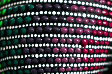 Mandala colored dots theme art on natural big shells for Chemotherapy, Aromatherapy