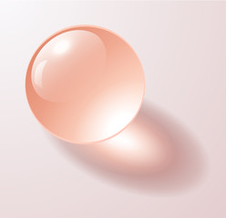 Glass coral ball, 3D shiny background