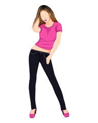 Fototapeta premium the woman fashion vector design