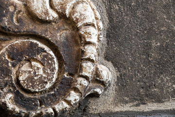 detail of an ancient artistic stone
