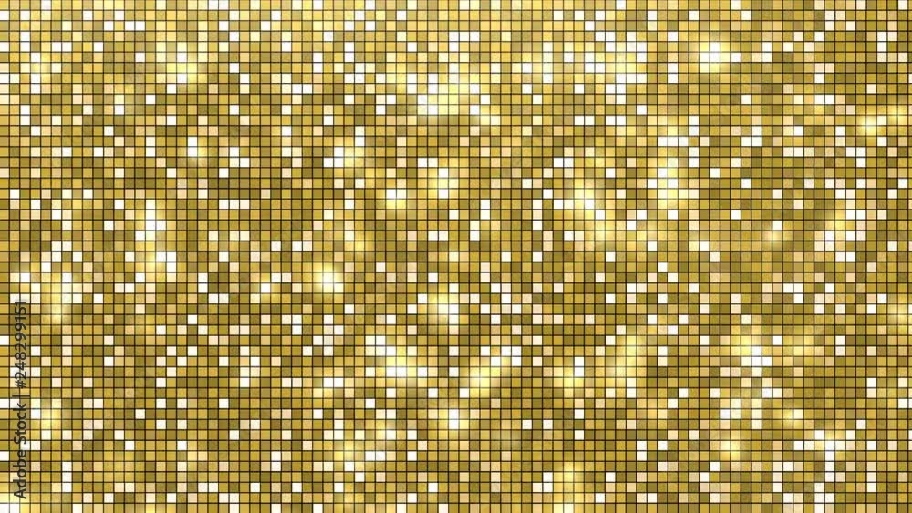 Sticker golden background and sparkles, flashes. loop animation