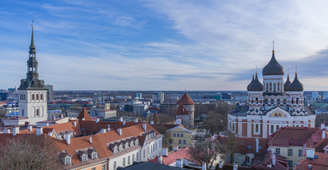 Obraz premium Beautiful view of old city Tallinn Estonia