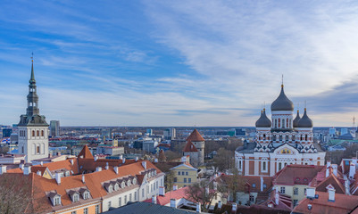 Fototapeta premium Beautiful view of old city Tallinn Estonia