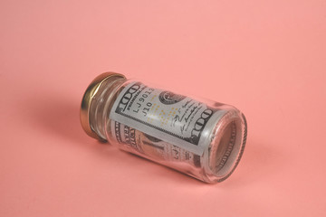 American dollar bill, saving concept