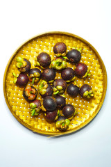 mangosteen on basket