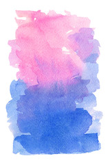 Watercolor background pink and blue for greeting and wedding card