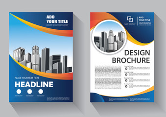 Business abstract vector template. Brochure design, cover modern layout, annual report, poster, flyer in A4 with colorful triangles, geometric shapes for tech, science, market with light background