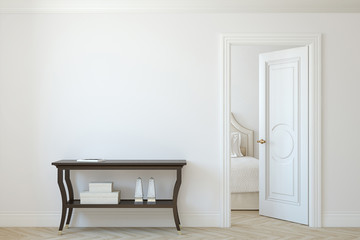 Interior mockup. 3d rendering.