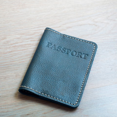 Leather passport cover
