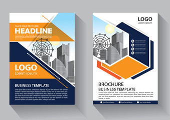 Business abstract vector template. Brochure design, cover modern layout, annual report, poster, flyer in A4 with colorful triangles, geometric shapes for tech, science, market with light background