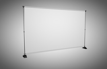 Blank Step and Repeat Telescoping Backdrop Banner