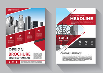 Business abstract vector template. Brochure design, cover modern layout, annual report, poster, flyer in A4 with colorful triangles, geometric shapes for tech, science, market with light background