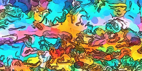 Abstract acrylic watercolor background. Colorful high resolution texture. Warm and bright colors pattern.